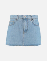 Denim Mini Skirt Used blue