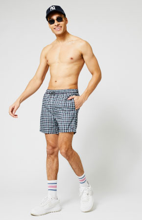 Swimming Trunks Print Navy