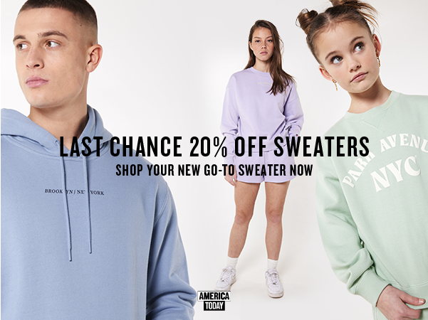 Shop sweaters 20% off