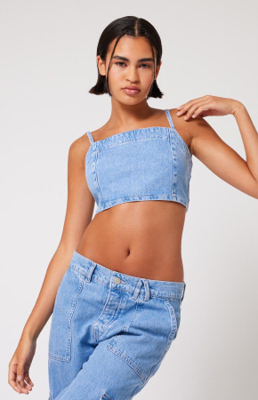 Denim crop top