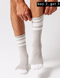 Striped socks Light grey melange