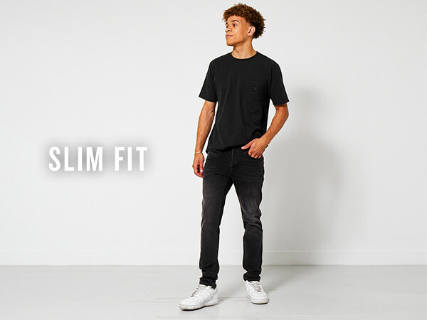 Slim fit jeans Regular waist Black