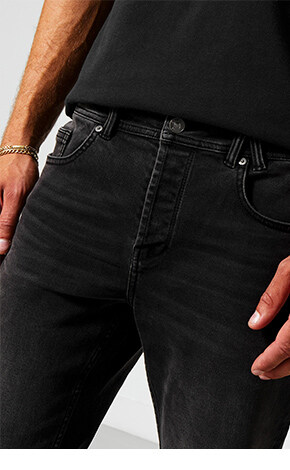 Slim fit jeans Regular waist Black