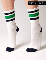 Striped socks Green/blue