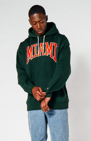 Hoodie Miami Midnight green