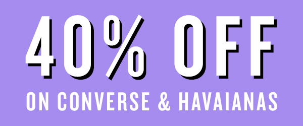 Shop Converse & Havaianas 40% off