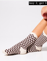 Socks print Brown