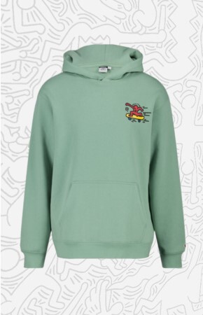 Hoodie Keith Haring Light green