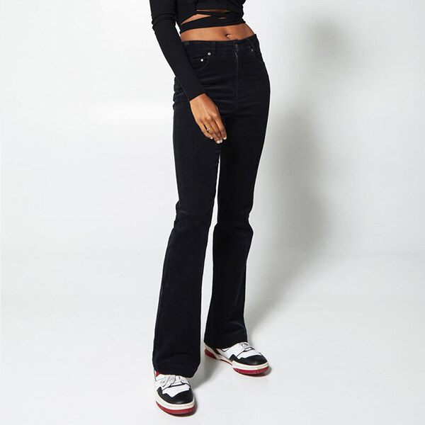 Flared pants Corduroy Black