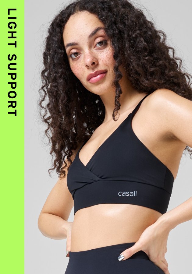 Casall Womens Medium Support Iconic Sports Bra - Black
