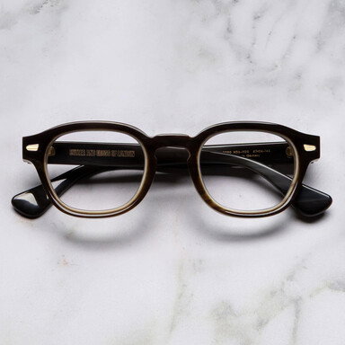 9290 Round Horn Optical in Smoke Brown/Cream.