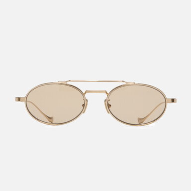 An Image of Ladbroke 1427 Oval Sunglasses in Gold