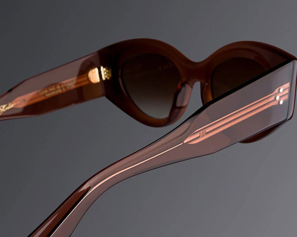 An Image of Cutler and Gross 9317 Cat Eye Sunglasses in Burnt Sunset