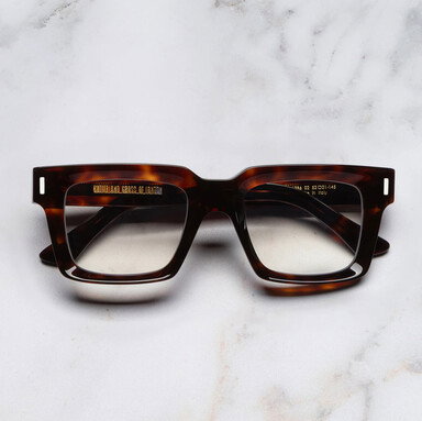 Presented in Dark Turtle, the 1386 Square Optical is a Cutler and Gross bestseller.