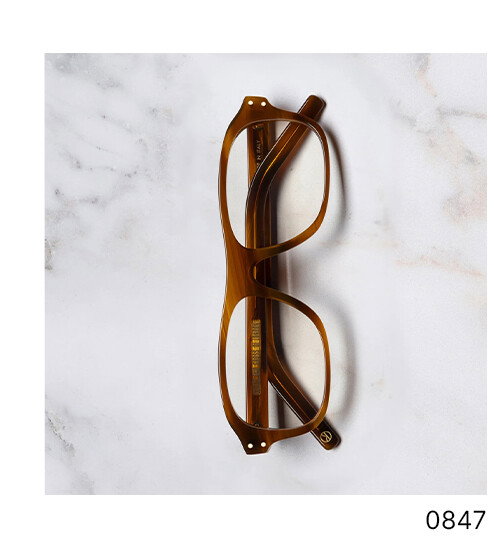 0847 Kingsman Aviator Opticals in Striped Mustard Havana