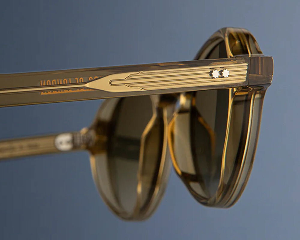 An Image of Cutler and Gross GR08 Round Sunglasses in Crystal Tobacco