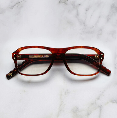 0847 Kingsman Aviator Opticals in Red Havana.