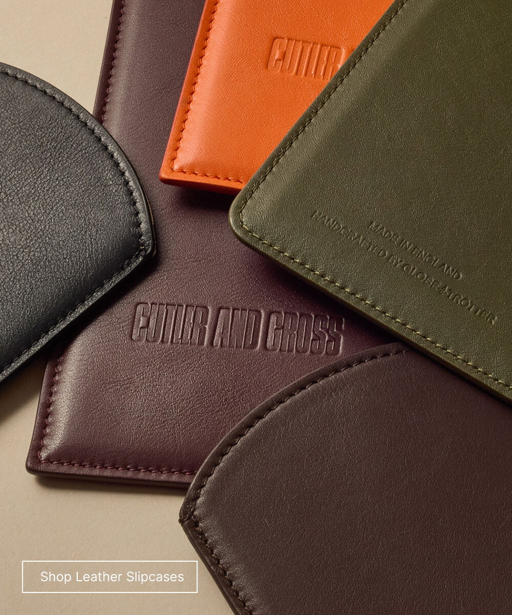 Cutler and Gross is proud to collaborate with Globe-Trotter on leather slipcases.