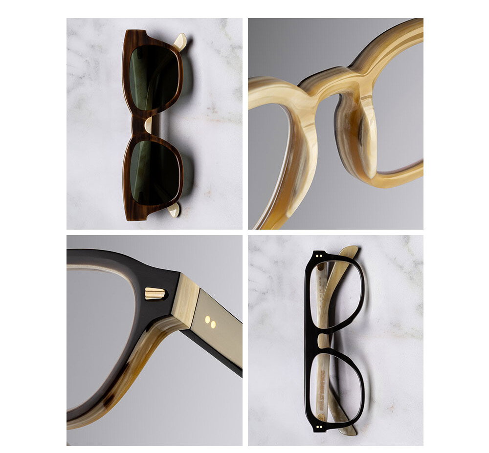 Handcrafted by artisans from sustainably sourced water buffalo horn, Cutler and Gross horn frames represent the pinnacle of eyewear.