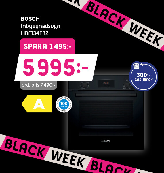 Inbyggnadsugn Bosch HBF134EB2
