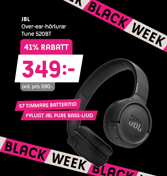 Over-ear hörlurar JBL Tune 520BT - Svart