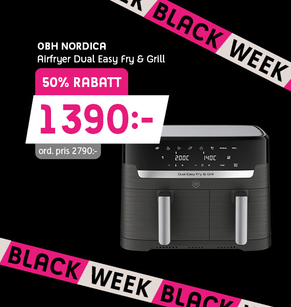 Airfryer OBH Nordica Dual Easy Fry & Grill Black