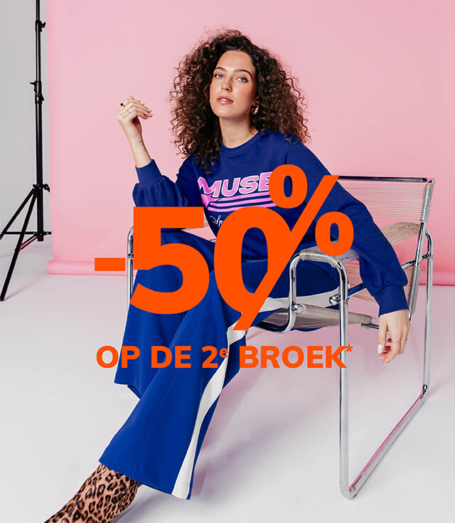 -50% op de 2e broek
