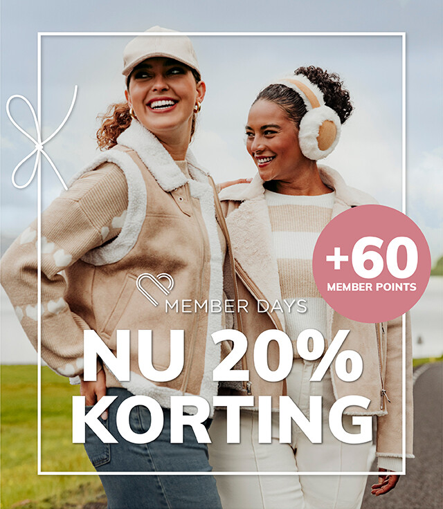 Nu 20% korting + 60 member points