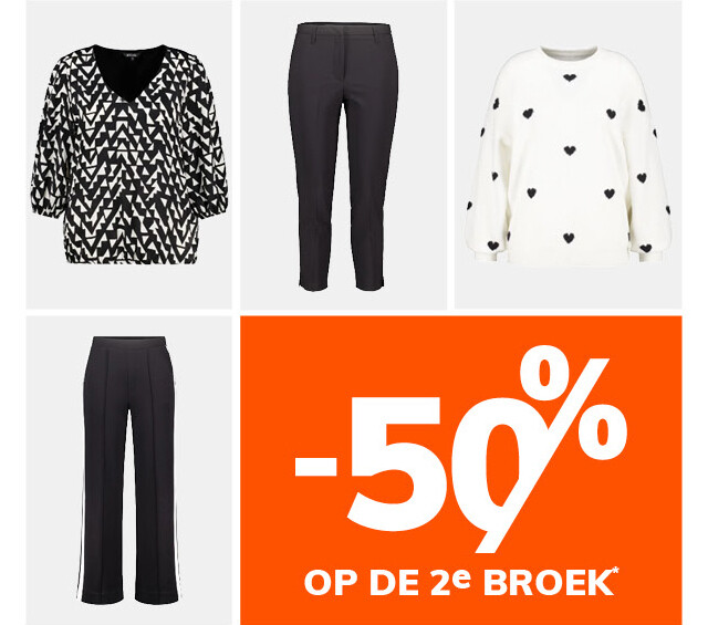 50% korting op de 2e broek