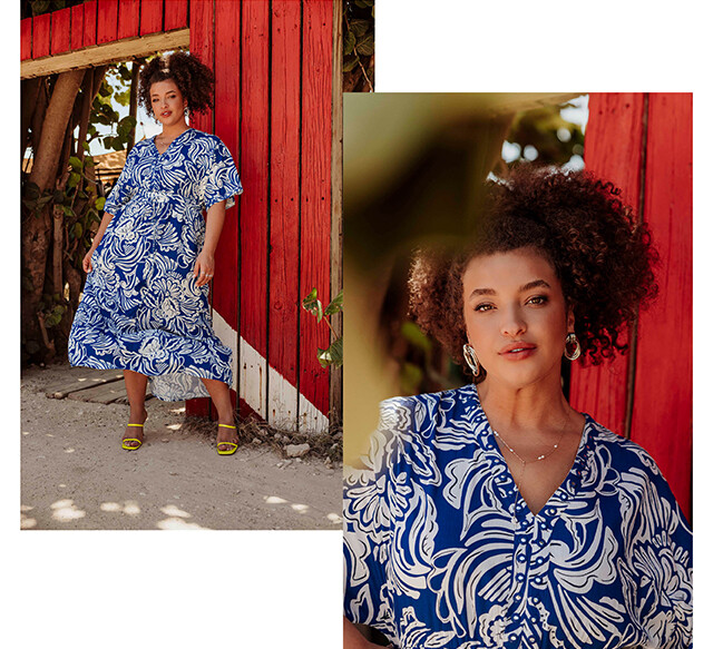 Maxi jurk met spiegel details