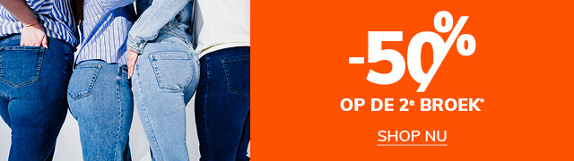 -50% op de 2e broek