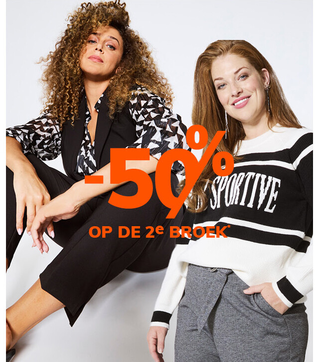 50% op de 2e broek