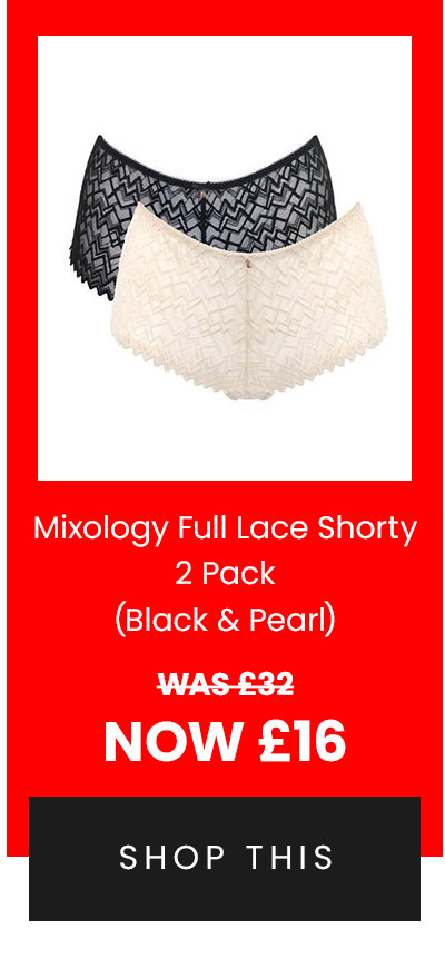 Mixology Full Lace Shorty 2 Pack - Black/Pearl