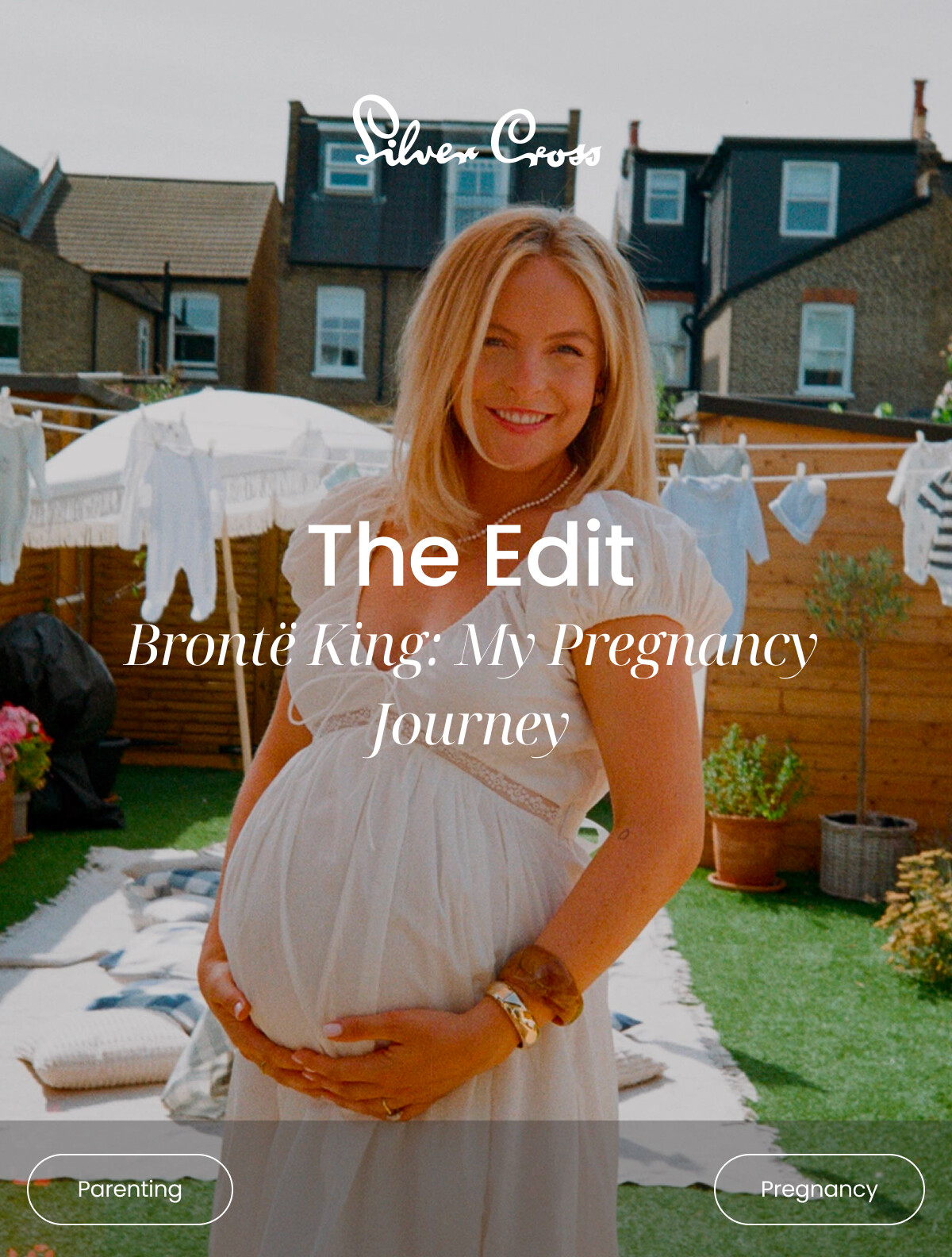 The Edit - Brontë King: My Pregnancy Journey. Image of woman smiling holding her baby bump.