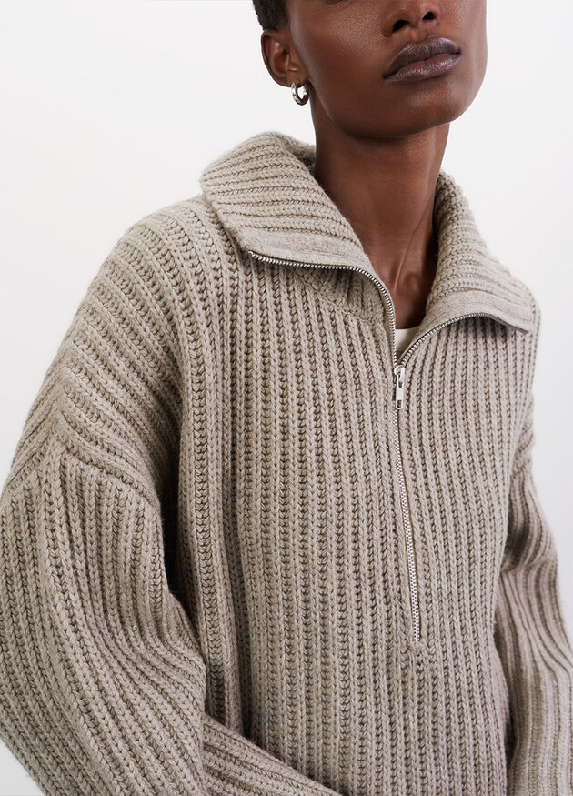 The Chunky Zip Knit is now on sale - Soft Goat