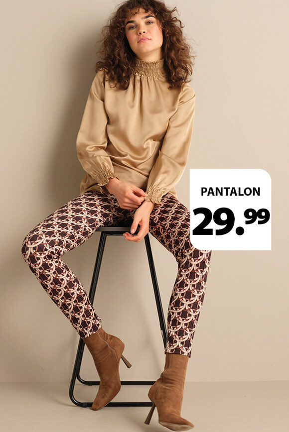 pantalon met cirkelprint