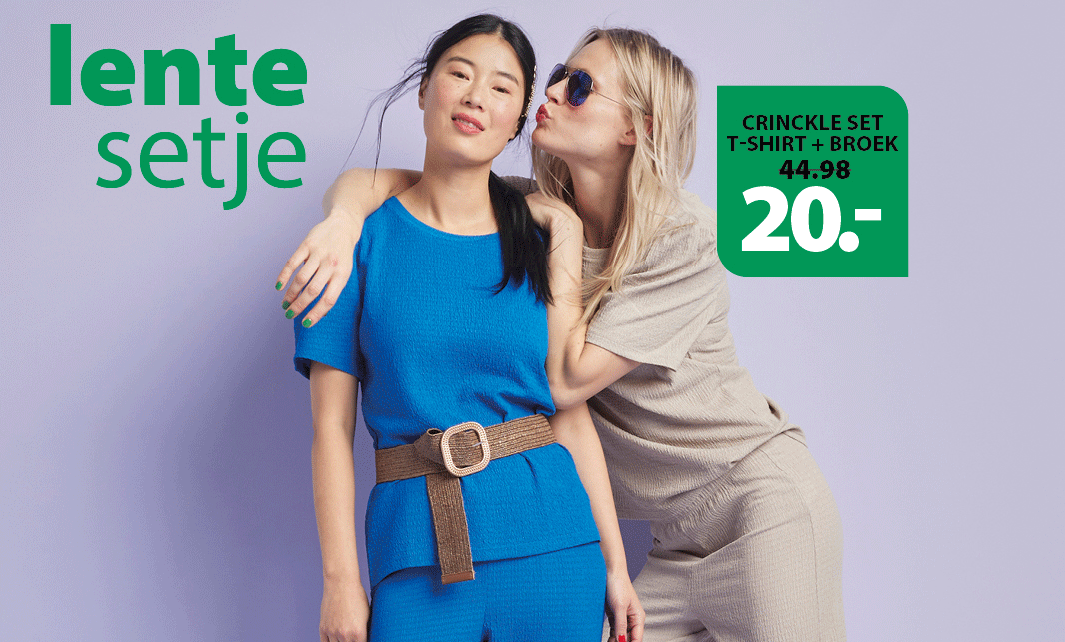 Crincle set T-shirt en broek 20 euro Crincle set T-shirt en broek 20 euro