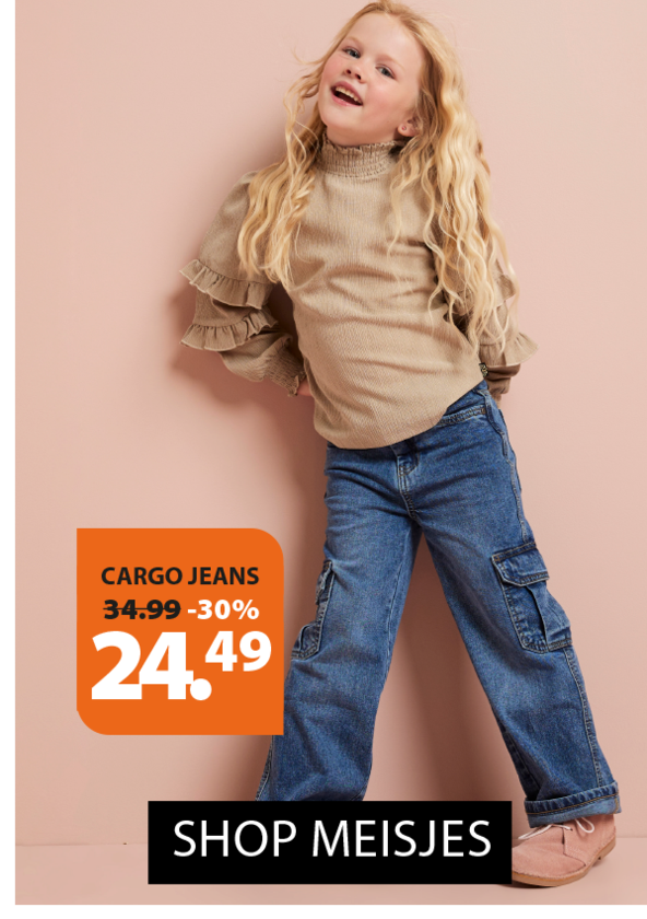 meisjes cargo jeans