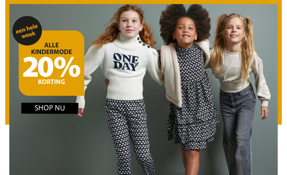 kindermode 20% korting