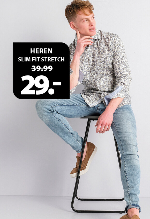 heren slim fit stretch