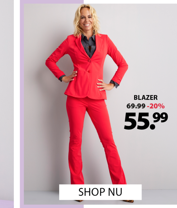 Blazer travelstof rood