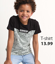 T-shirt met lineprint