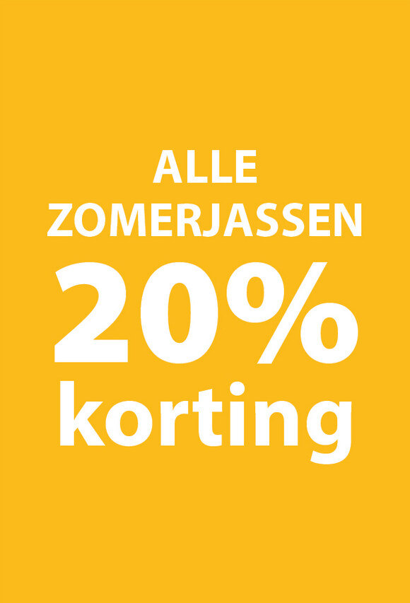 zomerjassen 20% korting