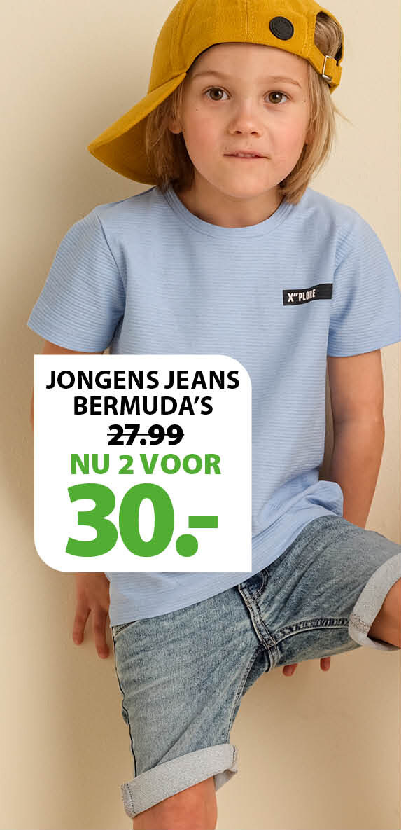 bermuda's nu 2 voor 30.-