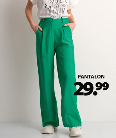 wijde pantalon met plooi