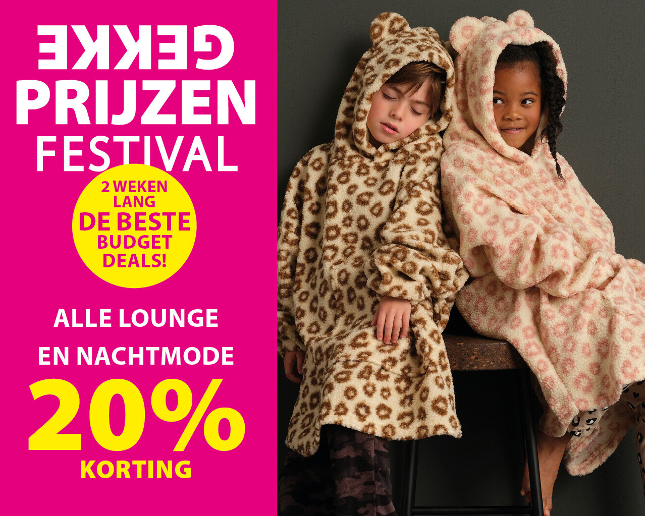 Alle lounge en nachtmode 20% korting