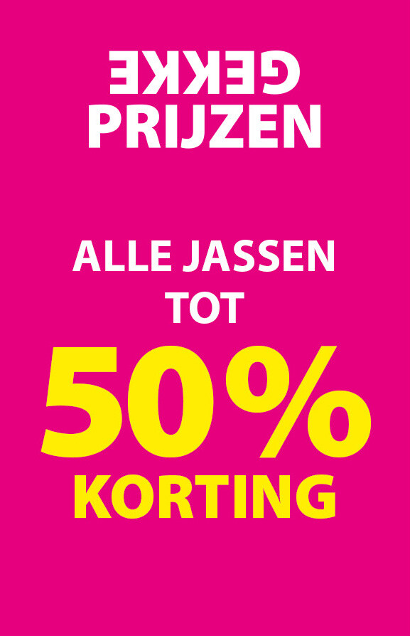 Alle jassen tot 50% korting