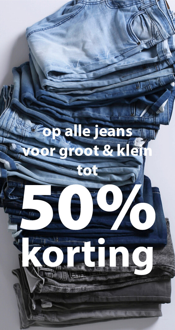 alle jeans tot 50% korting