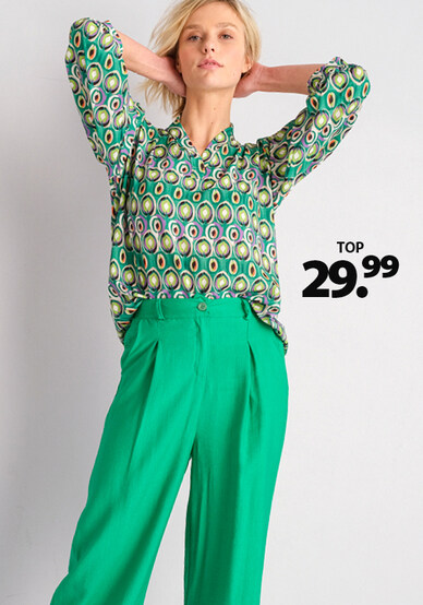 groene top met print