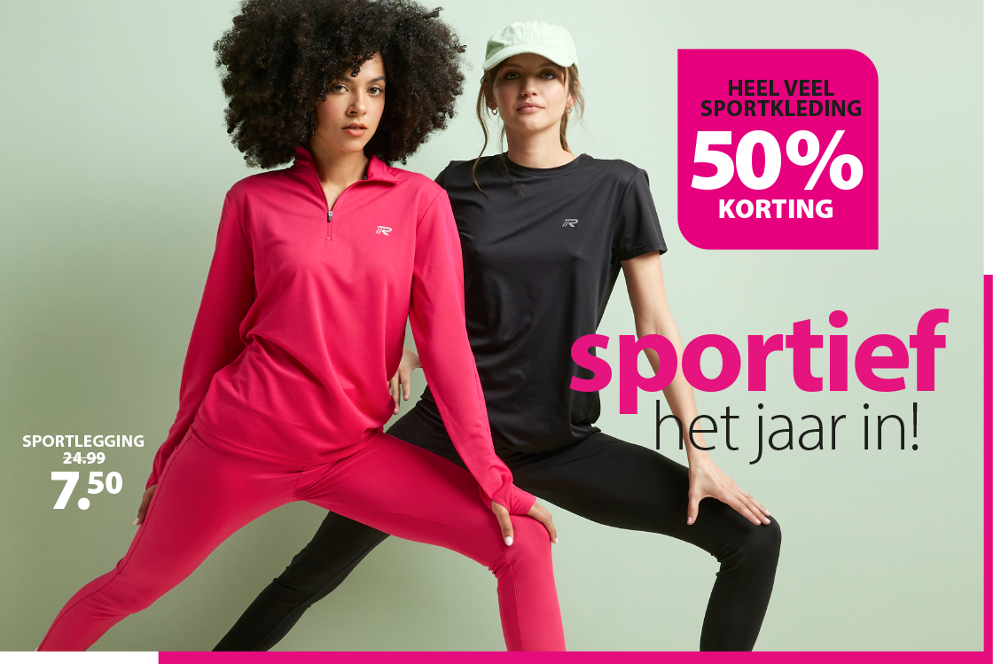 Sportkleding 50% korting